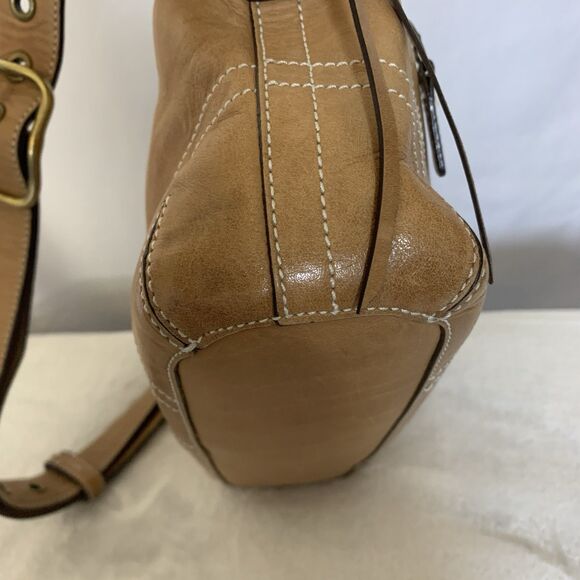 Vintage Coach 10559 Legacy Leather Shoulder Crossbody Bag Natural Camel - Picture 11 of 16